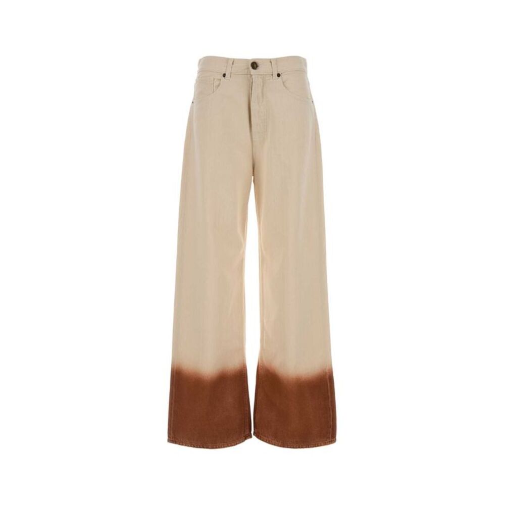 Alanui Women Two-Tone Denim Wide-Leg Jeans